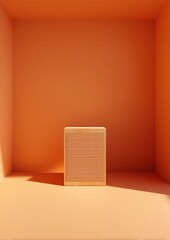 Aufkleber - Minimalist Emergency Preparedness Mockup Monochromatic Orange Product Display for Disaster Communication Technology and Safety Innovation