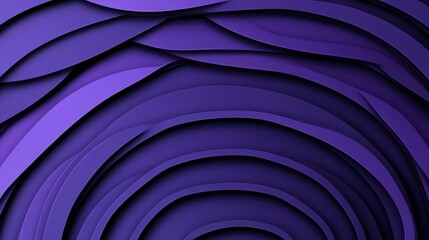 Poster - Abstract layered purple design with curved shapes.