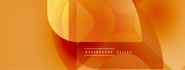 Poster - Abstract orange background. Overlapping shapes create dynamic visual effect. Modern design suitable for banners, websites.