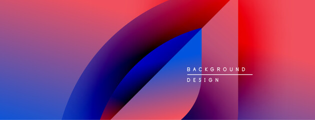 Poster - Abstract gradient background. Vivid colors blend smoothly, creating dynamic visual effect. Text reads background design.