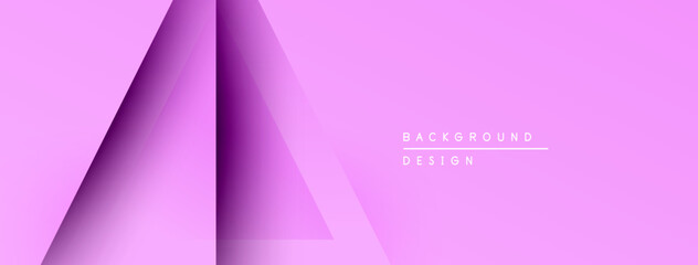 Leinwandbilder - Pink abstract background. Overlapping layers create depth, modern design. Minimalist aesthetic, clean lines, simple geometry.