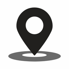 Fototapete - Map pointer with pin icon