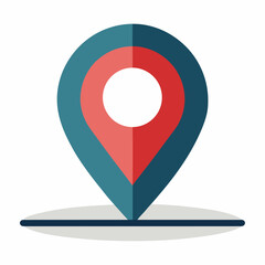 Fototapete - Location icon vector on white background