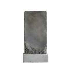 Fototapete - Rough textured concrete block on base isolated on transparent background