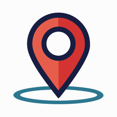 Fototapete - Location or map pin icon symbol. vector illustration