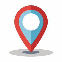 Fototapete - Map pointer with pin pointer icon