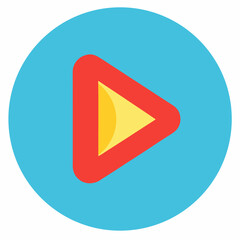 Fototapete - Play vector icon, lorem ipsum Flat design