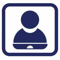 Fototapete - User profile sign web icon with check mark glyph. Series buttons, stone style. Rounded square shape with black shadow and gray reflection on white background.