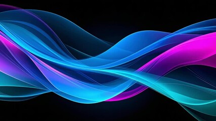 Wall Mural - Abstract Gradient Waves in Motion - Mesmerizing Time-Lapse Animation in 4K