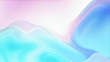 Poster - Pastel waves of soft pink, blue, and white blend seamlessly in a flowing, dreamlike abstract design.