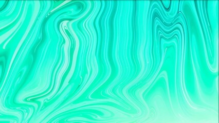 Poster - Swirling shades of light turquoise and white blend in a mesmerizing abstract fluidity effect.