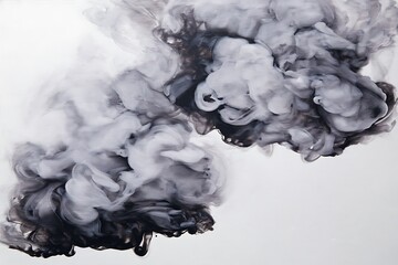 Poster - Monochrome smoke explosion artistic fluid motion