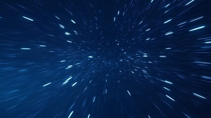 Poster - Video of Speed of light. Abstract tunnel speed light Starburst background dynamic technology concept, blue green.