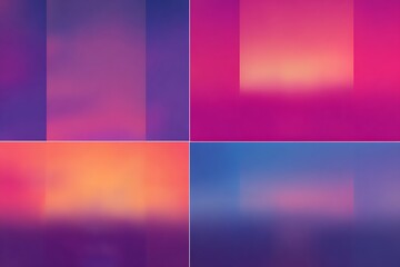 Poster - Color gradients with simple geometric shapes