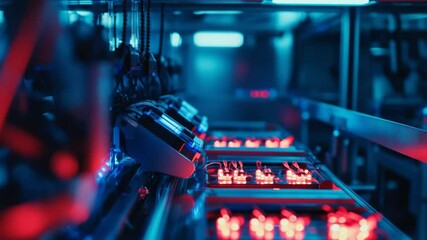 Poster - Automated Electronic Component Assembly Line with Advanced Robotics and Precise Positioning