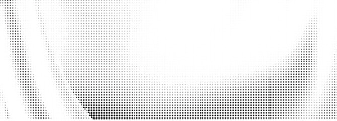 Wall Mural - Abstract wave lines halftone pattern. Black and white vector illustration	