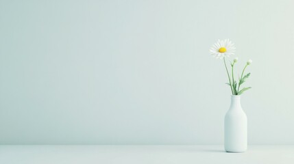 Aufkleber - Single daisy flower displayed in minimalist vase indoors