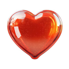 Poster - A shimmering heart of passion reflects love s tender glow radiating warmth on transparent background