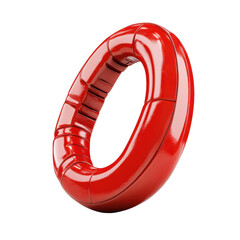 Poster - Sculpted Red Torus A striking polished loop hinting at endless potential on transparent background