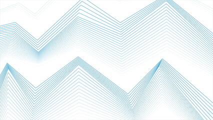Aufkleber - Bright blue minimal lines abstract technology background