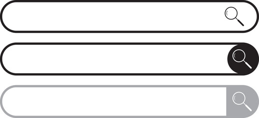 Search engine bar vector element collections.