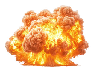 Wall Mural - png large fire explosion with smoke dramatic powerful bonfire.