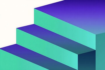 Poster - Geometric shapes with vibrant gradient colors