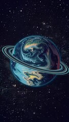 Wall Mural - Rotating nebula and stars