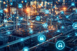 © xadartstudio - Industrial plant cybersecurity network digital transformation smart factory IoT