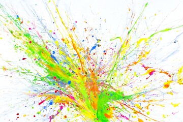 Poster - Explosion of vibrant colorful paint splatter
