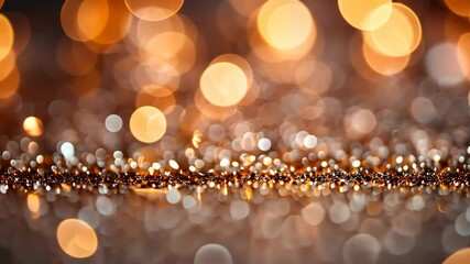Poster - Mesmerizing display of golden and silver bokeh lights create a captivating and abstract backdrop.