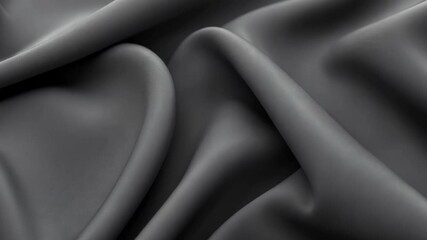 Poster - Elegant gray fabric gracefully draped, creating a mesmerizing interplay of light and shadow on the surface.