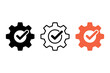 © Apon - Gear with check mark symbol settings configuration