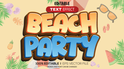 Poster - 3d text effect summer theme