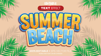 Poster - 3d text effect summer theme