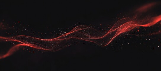Aufkleber - Abstract Red Particles Flowing