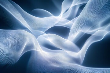 Aufkleber - Fluid light patterns create mesmerizing wave-like forms in a dark setting