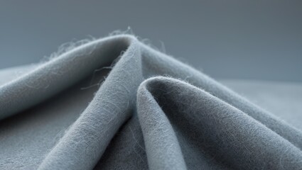 Poster - Felt and Texture: Abstract Design on Isolated Gray Rug Background