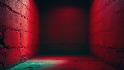Poster - Vibrant Red Paint Texture with Abstract Background Design