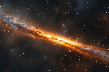 Poster - Stunning view of a galaxy showcasing brilliant colors and dynamic formations in deep space