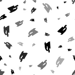 Poster - Seamless vector pattern with sanding machine symbols, creating a creative monochrome background with rotated elements. Illustration on transparent background