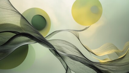 Poster - Modern minimalist abstract art featuring textured lines and soft pastel colors for stylish decor