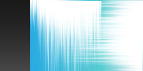 Poster - Black, White, Light Blue and Turquoise Bright Linear Striped Gradient Shapes, Motion Blurs: A Clean, Sleek and Dynamic Vertical Contrast, Abstract Creative Design with Horizontal Stripes, Lines
