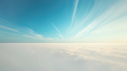 Aufkleber - Blue Gradient Sky Background with Soft White Clouds