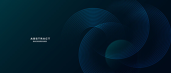 Fototapete - Minimal abstract background with concentric circular lines