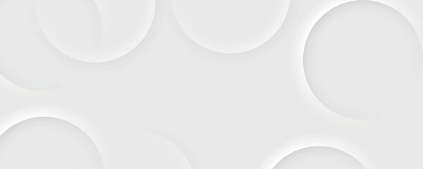 Fototapete - Abstract background gray circle neomorphism, design element