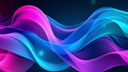 Wall Mural - Ethereal Flow Mesmerizing Abstract Wave Animation in 4K Time-Lapse