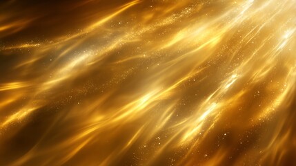 Wall Mural - Golden Abstract Background with Sparkling Light Rays