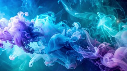 Wall Mural - Ethereal Nebula A Hypnotic 4K Time-Lapse Journey Through Abstract Smoke and Light