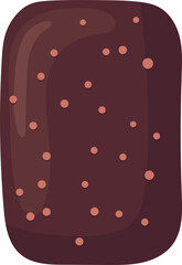 Fototapete - Illustration of a dark brown rectangular tablet shape.